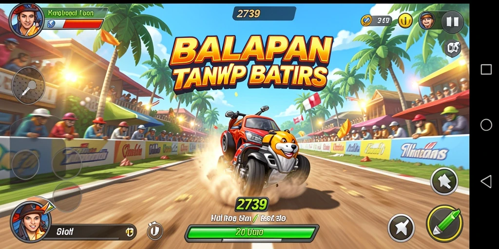 Gameplay seru balap mobil yang menantang.