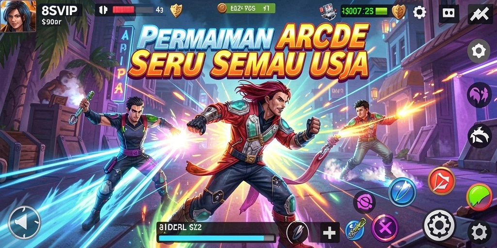 Screenshot gameplay 8SVIP menampilkan aksi seru di dalam game Arcade.