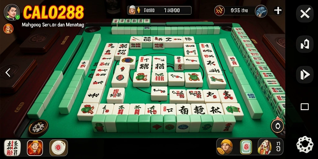 Tampilan gameplay Mahjong yang menarik dan interaktif dalam CALO288.