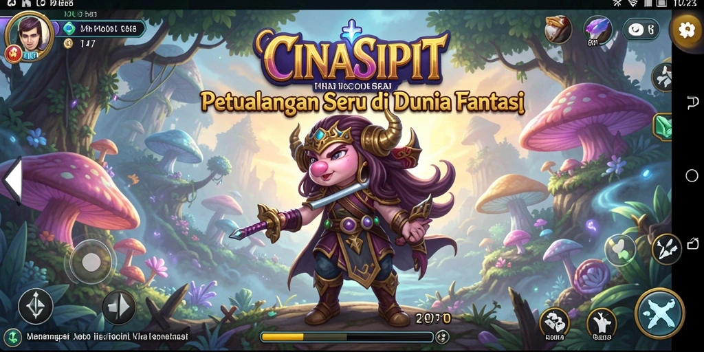 Screenshot utama CINASIPIT menampilkan gameplay penuh aksi petualangan.