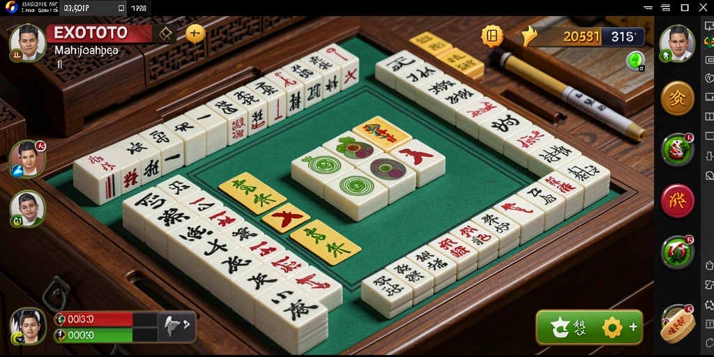 Tampilan utama EXOTOTO yang menampilkan gameplay Mahjong yang menantang.