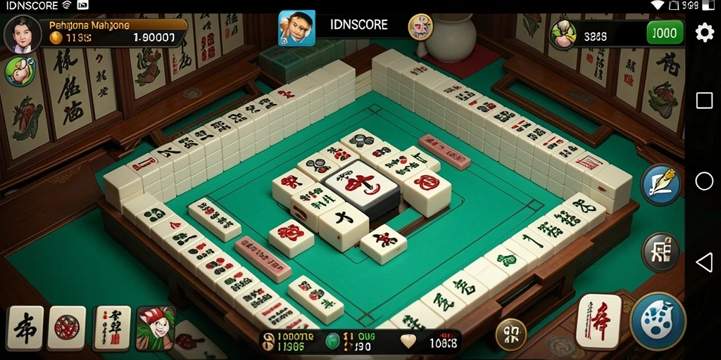 Gameplay Mahjong yang seru dan menantang di IDNSCORE.