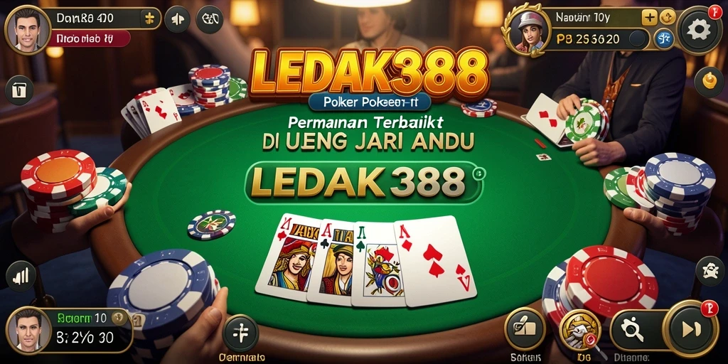Screenshot gameplay LEDAK388 menampilkan serunya bermain Poker.
