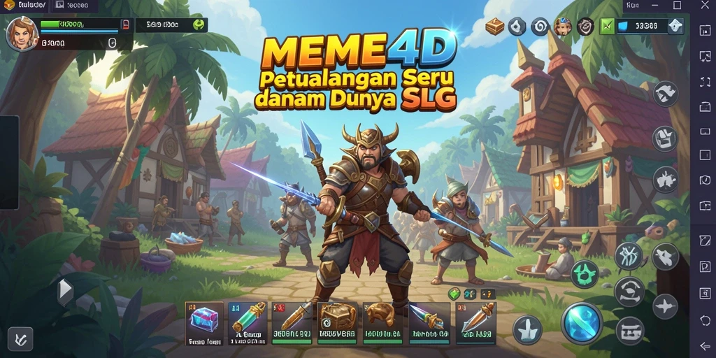 Tampilan gameplay seru dalam MEME4D yang menantang.