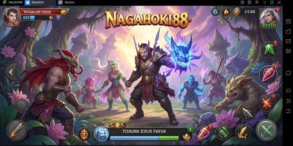 Screenshot NAGAHOKI88 menampilkan karakter dalam aksi di dunia petualangan.