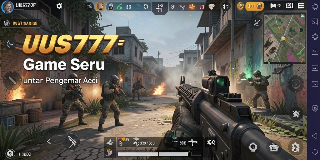 Tampilan gameplay seru UUS777 dalam pertempuran FPS.