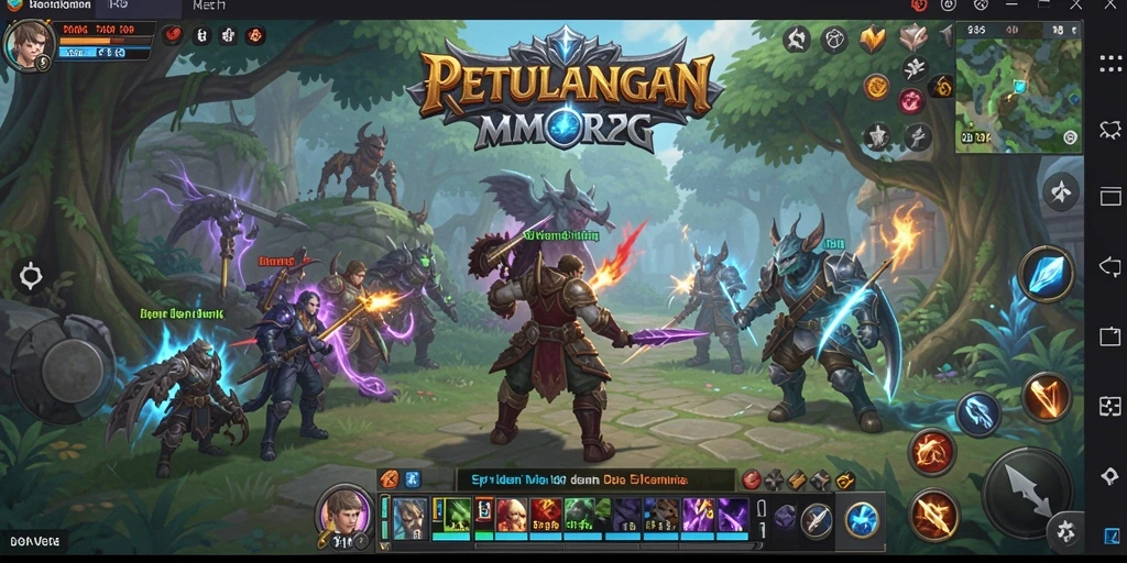 Gameplay seru V89 dalam dunia MMORPG yang luas.