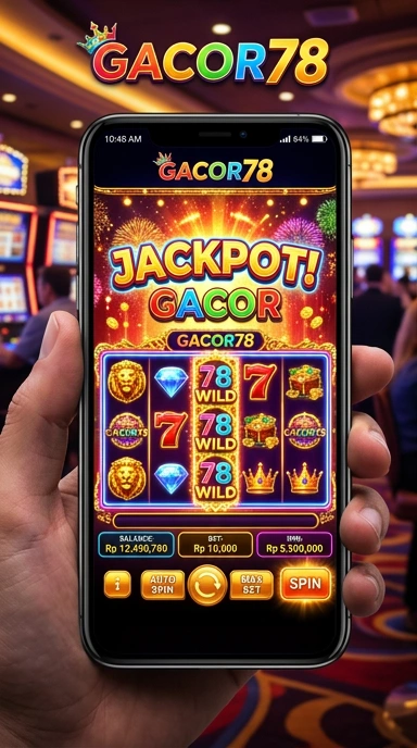 Tampilan halaman utama aplikasi gacor78.